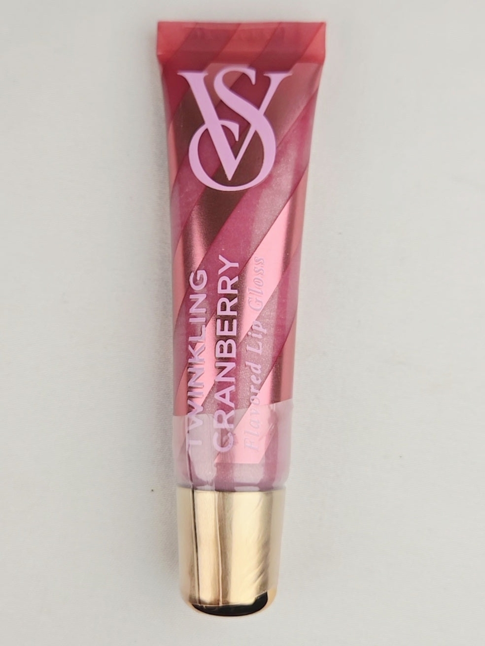 Victoria’s Secret Twinkling Cranberry Lip Gloss LE Seasonal Shimmer Pink New